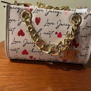 🌸NWOT Juicy Couture Cream “Love Letter” Mini Tote🌸